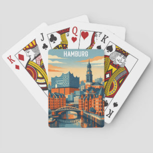 Baralho Viagem para Hamburgo Alemanha Minimalista Porto