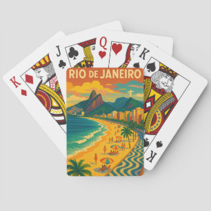 Baralho Viagem Retro Copacabana Rio de Janeiro Brasil 