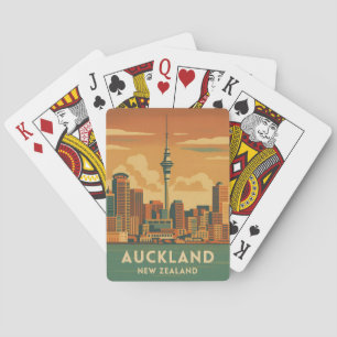 Baralho Viagem Retro Vintage Auckland Nova Zelândia Cidade