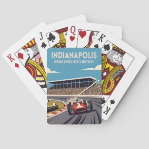 Baralho Viagens Antigas Indianapolis Indiana Corridas Retr
