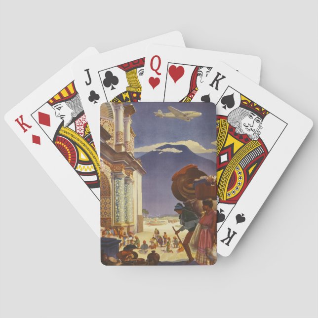 Baralho Viagens vintage Para Guatemala (Verso)