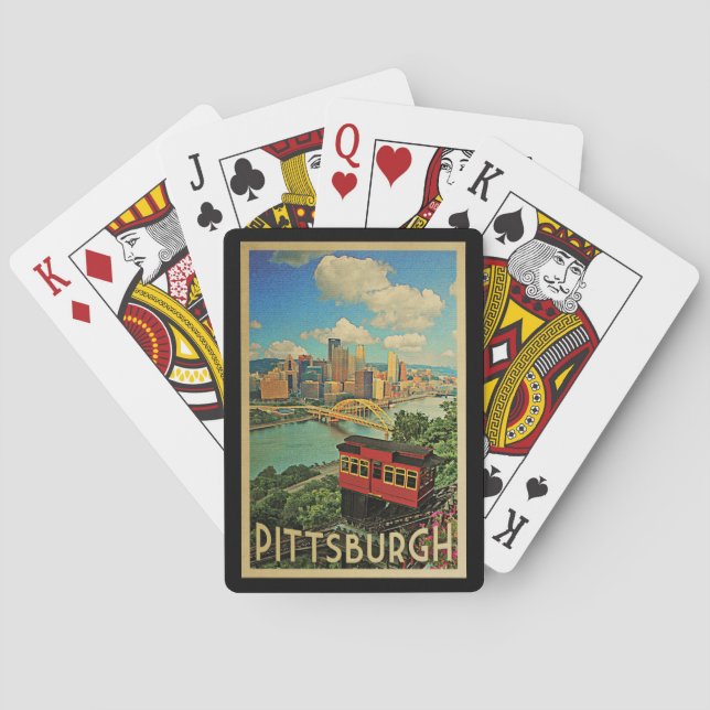 Baralho Viagens vintage Pittsburgh Pensilvânia (Verso)