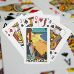 Baralho Viagens vintage, Tênis, Esportes, Monte Carlo Môna<br><div class="desc">Ilustração vinda do poster de viagens europeu ou etiqueta de bagagem de Monte Carlo, no Mônaco, com um casal segurando raquetes de tênis e assistindo a um torneio de tênis, perto da praia, e ao belo mar azul-mediterrânico. Amor e romance nos tribunais tênis. Monte Carlo é mais famoso pelo seu...</div>