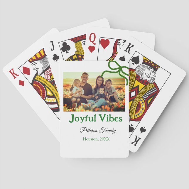Baralho Vibes, alegres arcos verdes, adicionam o nome da f (Verso)