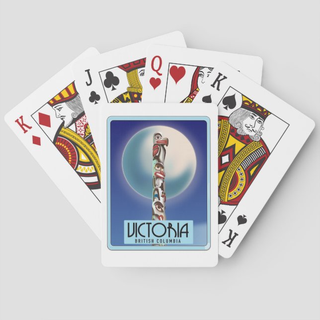 Baralho Victoria British Columbia Totem Pole. (Verso)