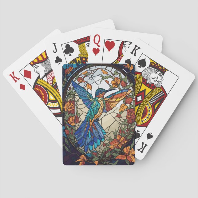 Baralho Vidro Colorido, Hummingbird Artístico (Verso)