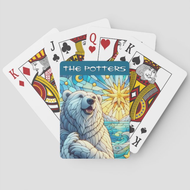 Baralho Vidro Escondido Do Urso Polar Personalizado (Verso)