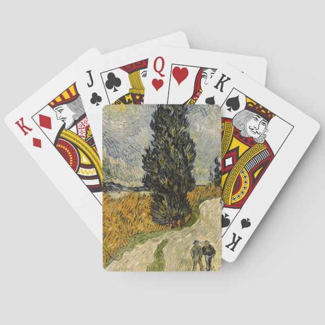 Baralho Vincent van Gogh | Estrada com ciprestes, 1890 (Verso)