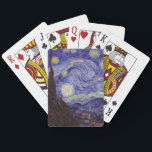 Baralho Vincent Van Gogh Starry Night Vintage Fine Art<br><div class="desc">Vincent van Gogh Starry Night Fine Art Painting Starry Night Starry Night é uma pintura do artista poste-impressionista holandês Vincent van Gogh. O céu azul à noite está cheio de nuvens, estrelas e uma lua crescente brilhante. A Noite Estrelada é a única noturna na série de visões da janela do...</div>