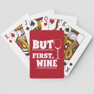 Baralho Vinho Tinto Borgonha Branco Álcool Engraçado Amant