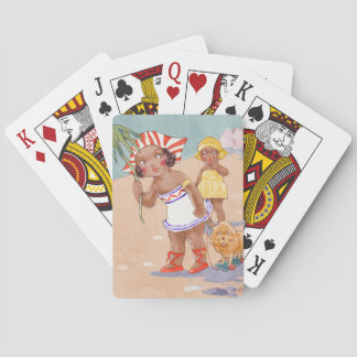 Baralho Vintage African American Girls on Beach