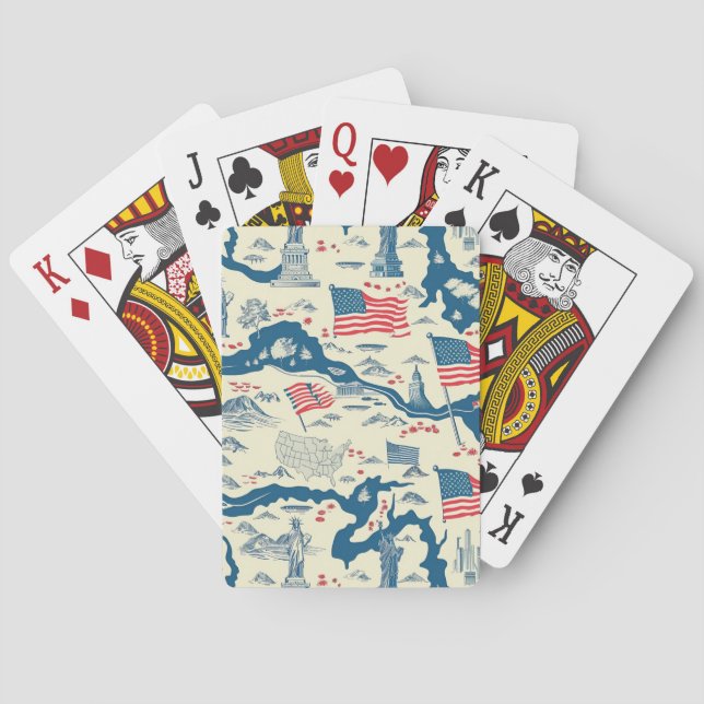 Baralho Vintage American Landmark Pattern (4) (Verso)