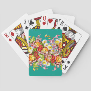 Baralho Vintage Art Floral Pattern Spring Flowers Primrose