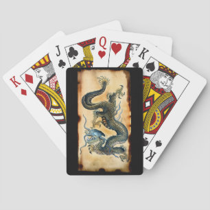 Baralho Vintage Asian Dragon Fantasy Art Playing Cards