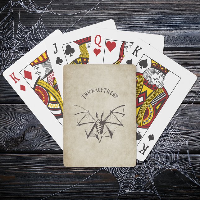 Baralho Vintage Bat Skeletal Halloween Caixa (Criador carregado)