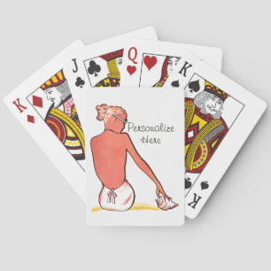 Baralho Vintage Beach retro seashell, verão