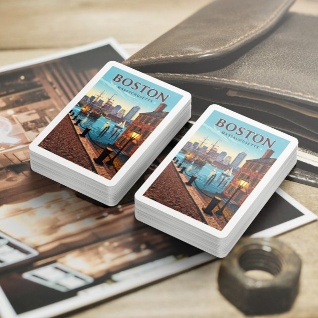 Baralho Vintage Boston Massachusetts (Criador carregado)