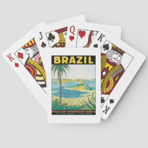 Baralho Vintage Brasil Bicicletas Jogando Cartões