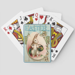 Baralho Vintage Bunny Tulip Floral E Ovo De Páscoa
