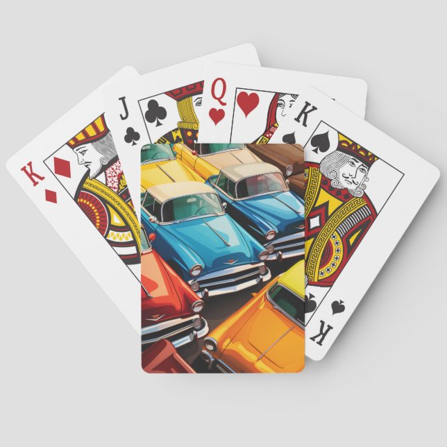 Baralho Vintage Cars Pattern (Verso)