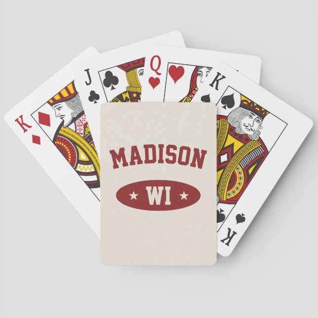 Baralho Vintage Collegiate Style Wisconsin Playing Cards (Verso)