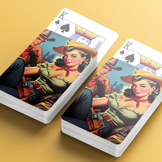 Baralho Vintage Cowboy e Cowgirl (Criador carregado)