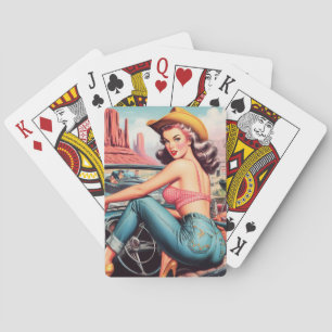 Baralho Vintage Cowgirl Pin Up
