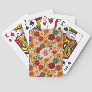 Baralho Vintage Daisy Floral Patterno