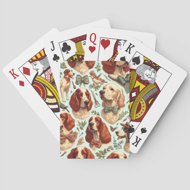 Baralho Vintage English Setter Seamless (Verso)
