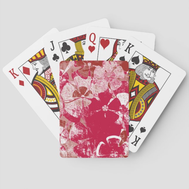 Baralho Vintage Floral Abstrato Art (Verso)