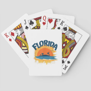 Baralho Vintage Florida Retro Tee Design Sunshine