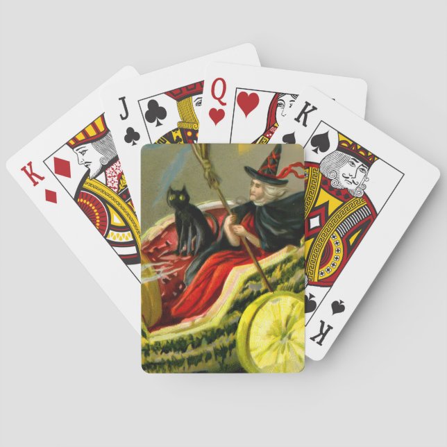 Baralho Vintage Halloween Black Cat and Witness (Verso)