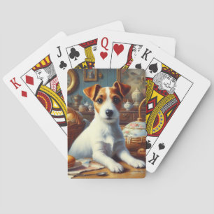 Baralho Vintage Jack Russell Terrier Painting