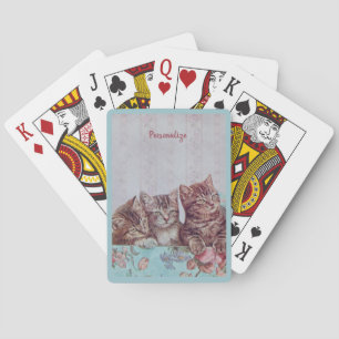 Baralho Vintage Kittens em uma Hatbox Retroativa Personali