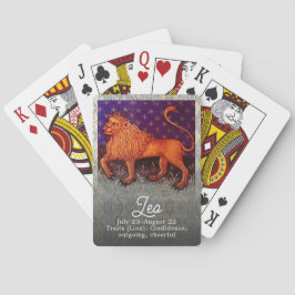 Baralho Vintage Leo Lion Zodiboscópio Sinal Horoscópio
