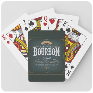 Baralho Vintage Look ADD NAME American Bourbon Whiskey Bar