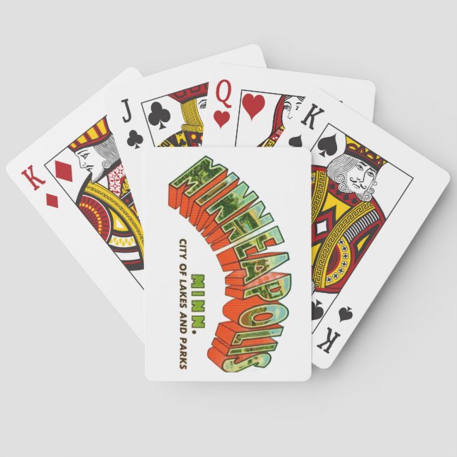 Baralho Vintage  Minneapolis Postcard Playing Cards (Verso)