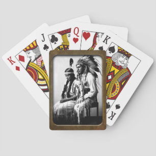 Baralho Vintage Native American Bannock Tribe Jogando Ca