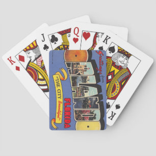 Baralho Vintage Orlando Florida Jogando Cartões