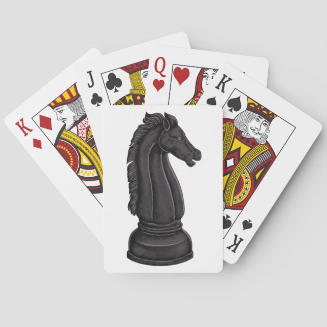 Baralho Vintage - peça preta de xadrez (Verso)