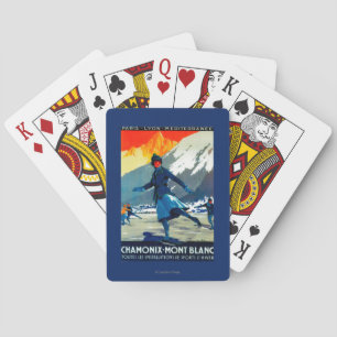 Baralho Vintage PosterEurope de Chamonix-Mont Blanc