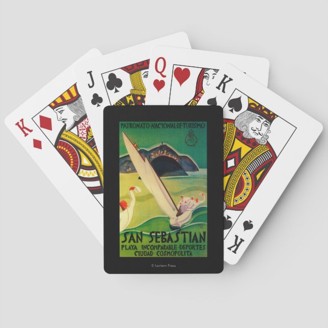 Baralho Vintage PosterEurope de San Sebastian (Verso)
