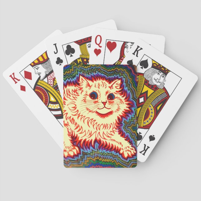Baralho Vintage Psychedelic Cat por Louis Wain (Verso)