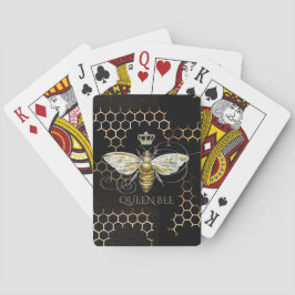 Baralho Vintage Queen Bee Royal Crown Honeycomb Black