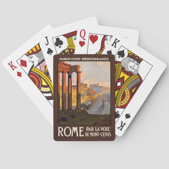 Baralho Vintage Roma Itália joga cartas (Verso)