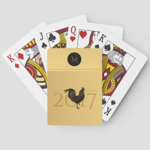 Baralho Vintage Rooster Chinês Novo Ano 2017 Monograma P