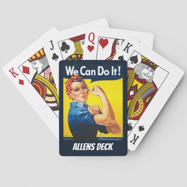 Baralho Vintage Rosie the Riveter Poster Playing Cards (Verso)
