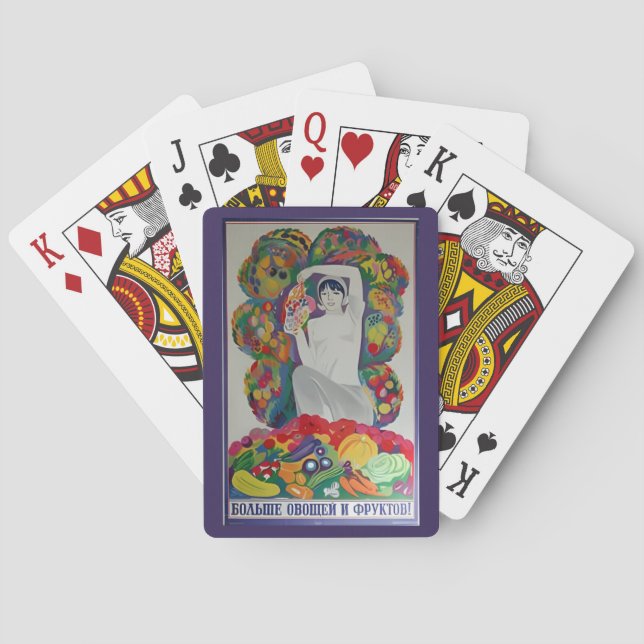 Baralho Vintage Russo Propaganda Soviética USSR (Verso)