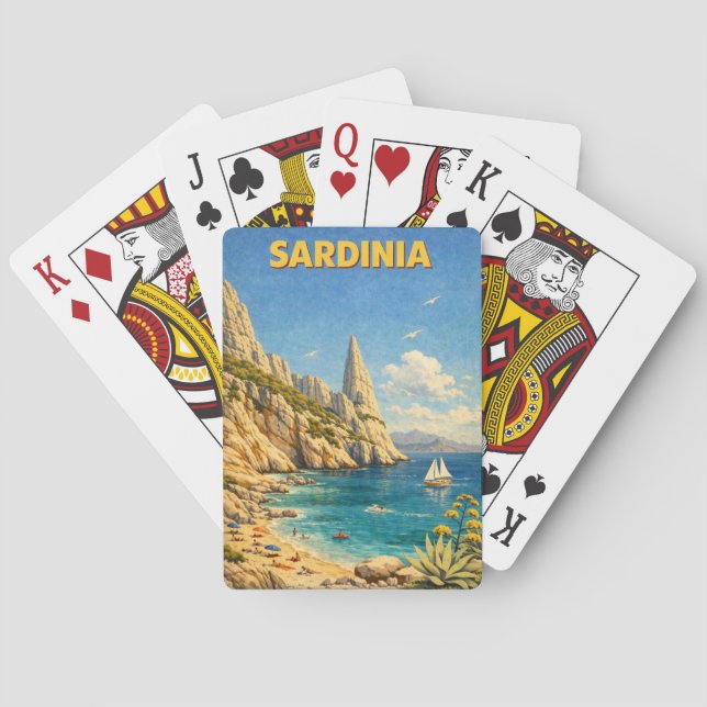 Baralho Vintage Sardinia Travel Cala Goloritzé (Verso)