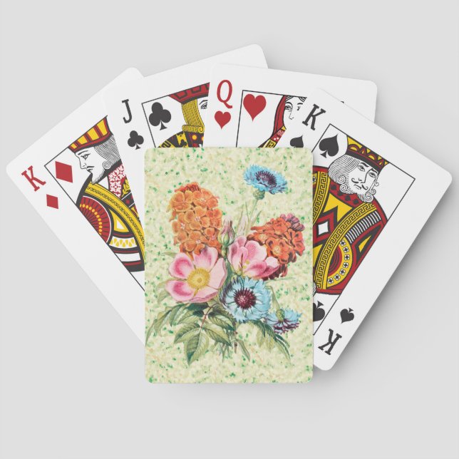 Baralho Vintage Style Flor Buquê Play Cards (Verso)